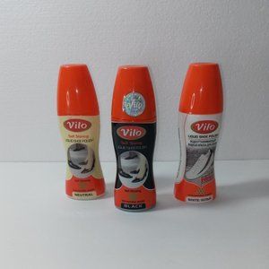 SHOE LIQUID POLISH NEUTRAL/BLACK/WHITE VILO (3PCS)
